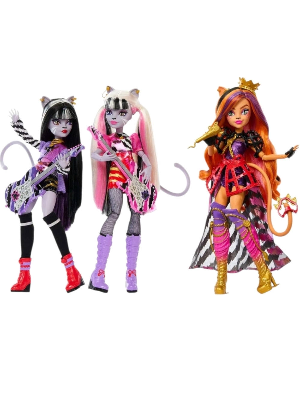 ♾️♡Monster High The Hissfits Purrsephone, Meowlody & Toralei Doll 3-Pack - Picture 3 of 7
